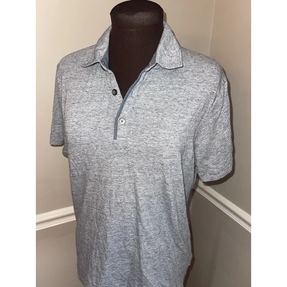 Banana Republic Heather Blue Polo Shirt Mens Medium Preppy